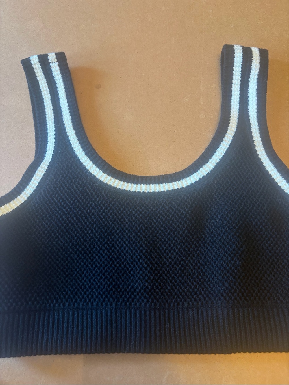 ALO Yoga Tennis club knit black and white set (top, skirt, pullover sweater ) - Picture 5 of 16